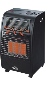 DCG Eltronic GH09 stufa Libera installazione GPL, Gas naturale Nero