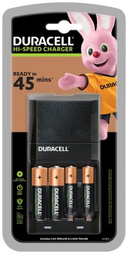 Duracell Caricabatterie 45 minuti + 2xAA, 2xAAA