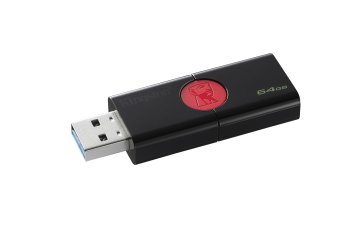 Kingston Technology DataTraveler 106 unità flash USB 64 GB USB tipo A 3.2 Gen 1 (3.1 Gen 1) Nero, Rosso