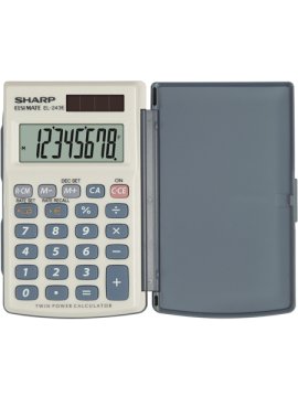 Sharp EL-243E calcolatrice Tasca Calcolatrice di base Grigio, Bianco