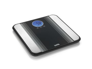 Laica PS5012 bilance pesapersone Quadrato Nero, Acciaio inox, Bianco Bilancia pesapersone elettronica