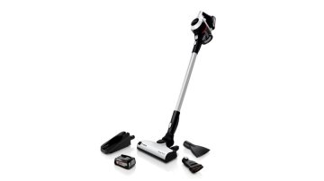 Bosch Serie 6 BCS612W aspirapolvere senza filo Nero, Bianco Senza sacchetto