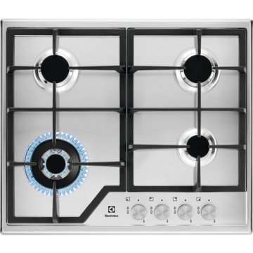 Electrolux EGS6436SX Acciaio inox Da incasso 56 cm Gas 4 Fornello(i)