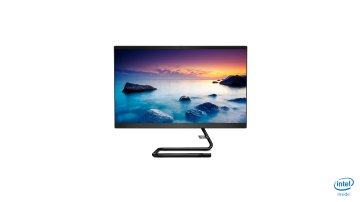 Lenovo IdeaCentre A340 Intel® Pentium® Oro 5405U 60,5 cm (23.8") 1920 x 1080 Pixel PC All-in-one 8 GB DDR4-SDRAM 1 TB HDD Windows 10 Home Wi-Fi 5 (802.11ac) Nero