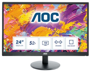 AOC 70 Series E2470SWDA LED display 61 cm (24") 1920 x 1080 Pixel Full HD Nero