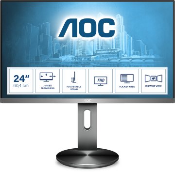 AOC 90 Series I2490PXQU/BT Monitor PC 60,5 cm (23.8") 1920 x 1080 Pixel Full HD LED Nero