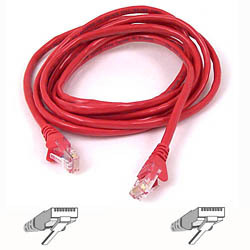 Belkin Cable patch CAT5 RJ45 snagless 0.5m red cavo di rete Rosso 0,5 m