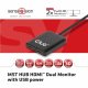 CLUB3D Multi Stream Transport Hub DisplayPort 1.2 to HDMI Dual Monitor 4