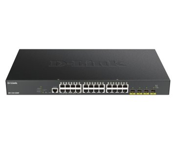 D-Link DGS-1250-28XMP switch di rete Gestito L3 Gigabit Ethernet (10/100/1000) Supporto Power over Ethernet (PoE) Nero