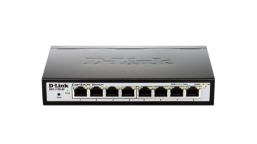 D-Link DGS-1100-08 Gestito Gigabit Ethernet (10/100/1000) Nero