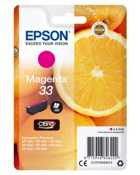 Epson Oranges Cartuccia Magenta T33 Claria Premium