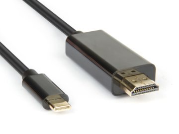 Hamlet XVAUC-HDM4K20 cavo e adattatore video 2 m USB tipo-C HDMI tipo A (Standard) Nero