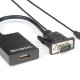 Hamlet XVAVGA-HDMA cavo e adattatore video VGA (D-Sub) HDMI tipo A (Standard) Nero 2