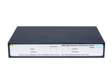 HPE OfficeConnect 1420 5G PoE+ (32W) Non gestito L2 Gigabit Ethernet (10/100/1000) Supporto Power over Ethernet (PoE) 1U Grigio