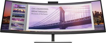 HP S430c Monitor PC 110,2 cm (43.4") 3840 x 1200 Pixel WUXGA LED Nero, Argento