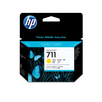 HP Confezione da 3 cartucce di inchiostro giallo DesignJet 711, 29 ml