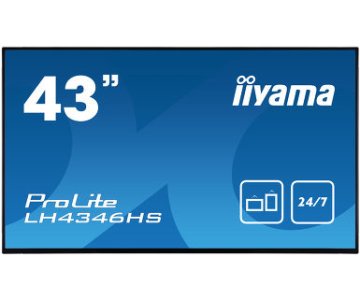iiyama LH4346HS-B1 visualizzatore di messaggi Pannello piatto per segnaletica digitale 108 cm (42.5") LED 450 cd/m² Full HD Nero Android 24/7