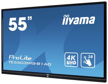 iiyama ProLite TE5503MIS-B1AG Monitor PC 139,7 cm (55") 3840 x 2160 Pixel 4K Ultra HD LED Touch screen Multi utente Nero
