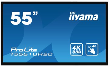iiyama T5561UHSC-B1 visualizzatore di messaggi Pannello piatto interattivo 139,7 cm (55") LED 420 cd/m² 4K Ultra HD Nero Touch screen 24/7