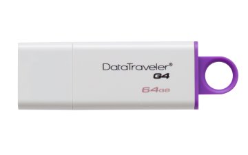 Kingston Technology DataTraveler G4 unità flash USB 64 GB USB tipo A 3.2 Gen 1 (3.1 Gen 1) Viola, Bianco
