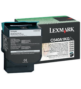 Lexmark C54x, X54x Nero Return Programme Toner Cartridge (1K) cartuccia toner Originale Nero