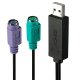 Lindy 42650 cavo PS/2 2x 6-p Mini-DIN USB A Nero 2