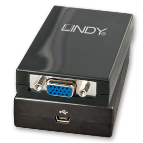 Lindy USB 2.0/VGA adattatore grafico USB Nero