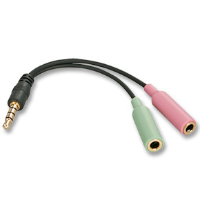 Lindy 3.5mm/2 x 3.5mm cavo audio 0,6 m Multicolore