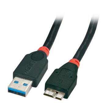 Lindy 41837 cavo USB 2 m USB 3.2 Gen 1 (3.1 Gen 1) USB A Micro-USB B Nero