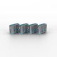 Lindy 40452 clip sicura Bloccaporte + chiave USB tipo A Blu Acrilonitrile butadiene stirene (ABS) 5 pz 3