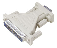 Lindy Serial Adapter 25-pin D M 9-pin D FM Grigio
