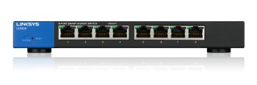 Linksys LGS308 Gestito Gigabit Ethernet (10/100/1000) Nero, Blu