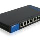 Linksys LGS308 Gestito Gigabit Ethernet (10/100/1000) Nero, Blu 4