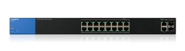 Linksys LGS318P Gestito Gigabit Ethernet (10/100/1000) Supporto Power over Ethernet (PoE) 1U Nero, Blu