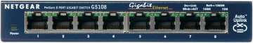 NETGEAR GS108GE switch di rete Non gestito Gigabit Ethernet (10/100/1000) Blu