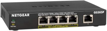 NETGEAR GS305P Non gestito Gigabit Ethernet (10/100/1000) Supporto Power over Ethernet (PoE) Nero