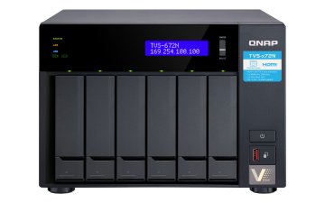 QNAP TVS-672N NAS Tower Intel® Core™ i3 i3-8100T 4 GB DDR4 0 TB QNAP Turbo System Nero