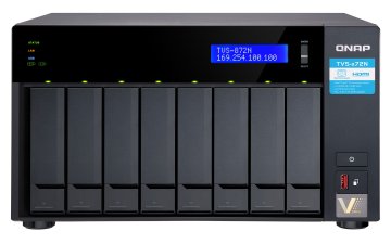QNAP TVS-872N NAS Tower Intel® Core™ i3 i3-8100T 8 GB DDR4 0 TB QNAP Turbo System Nero