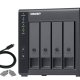 QNAP TR-004 contenitore di unità di archiviazione Box esterno HDD/SSD Nero 2.5/3.5