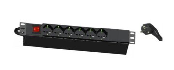 Tecnoware FRA17408 unità di distribuzione dell'energia (PDU) 6 presa(e) AC 1U Nero