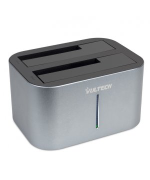 Vultech DK2-USB3 docking station per unità di archiviazione USB 3.2 Gen 1 (3.1 Gen 1) Type-B Nero, Grigio