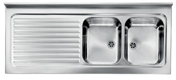 CM Rossana 150x60 2V Lavello ad incasso Rettangolare Acciaio inox
