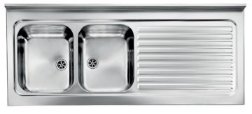 CM Rossana 150x60 2V Lavello ad incasso Rettangolare Acciaio inox