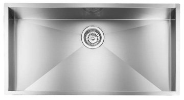CM filoquadra 85 x 45 Lavello montato su piano Rettangolare Acciaio inox