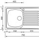 CM Siros 79x50 1V Lavello ad incasso Rettangolare Acciaio inox 3