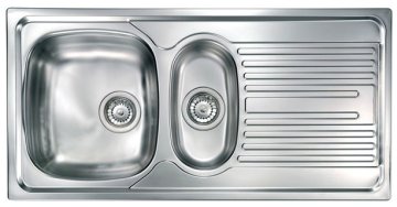CM Atlantic 100 x 50 2V Lavello montato su piano Rettangolare Acciaio inox