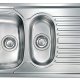 CM Atlantic 100 x 50 2V Lavello montato su piano Rettangolare Acciaio inox 2