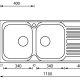 CM Atlantic 116 x 50 2V Lavello montato su piano Rettangolare Acciaio inox 3