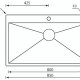 CM filoquadra mix 85 x 50 Lavello ad incasso Rettangolare Acciaio inox 3