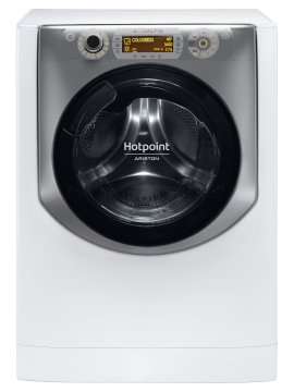 Hotpoint AQD1071D 697 EU/A lavasciuga Libera installazione Caricamento frontale Acciaio inossidabile, Bianco